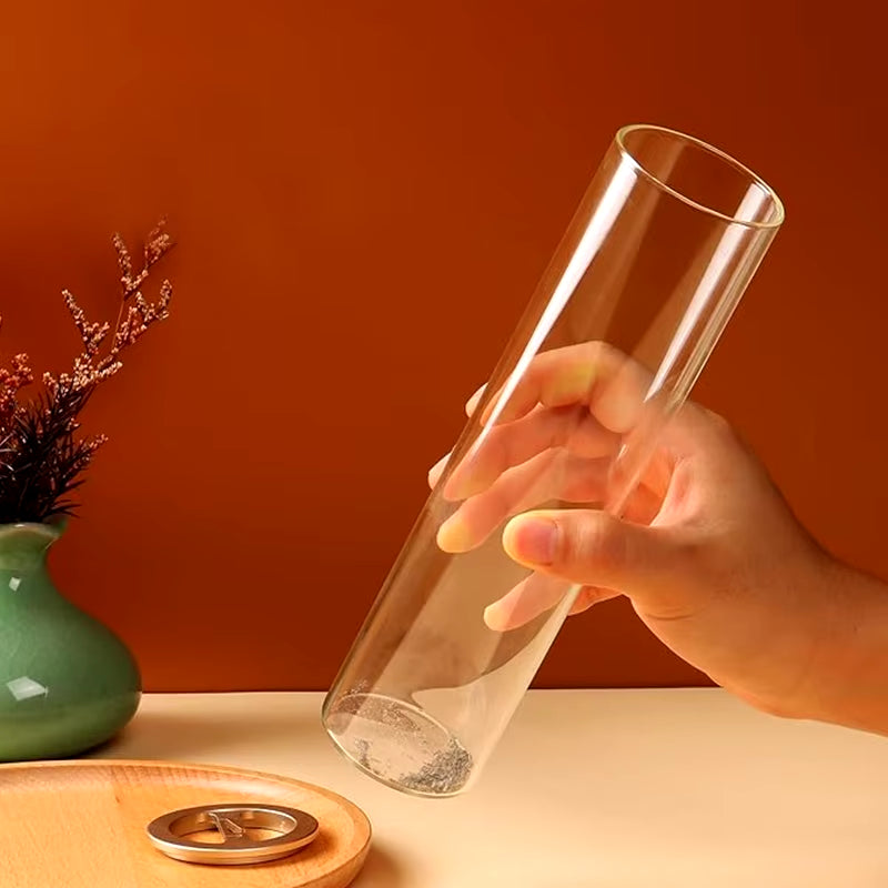 Modern Glass Incense Burner Anti-Ash Flying Incense Holder with Removable Glass Ash Catcher for Home Decor Yoga Meditation